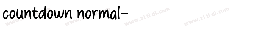 countdown normal字体转换